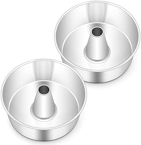 TeamFar 10inch Angel Food Cake Pan, Stainless Steel Cake Pan with Tube