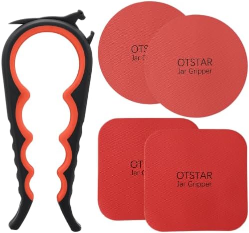 Otstar Jar Opener with Gripper Pads for Weak Hands, Seniors with Arthritis