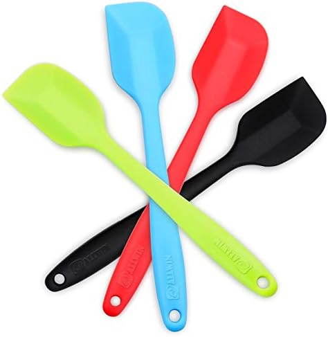 4-Piece Silicone Spatula Set with Stainless Steel Core, Small, Multicolor