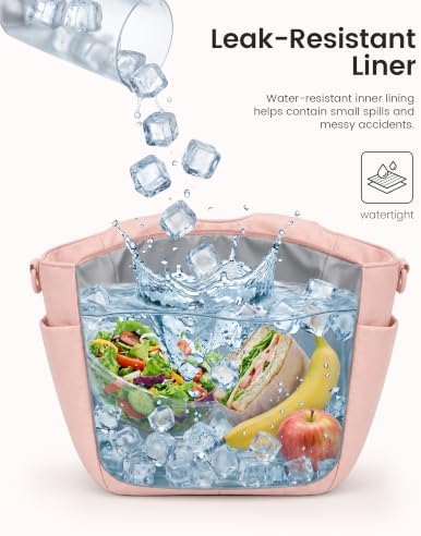 LOVEVOOK Cute Lunch Bag for Women, Insulated Lunch Box for Work
