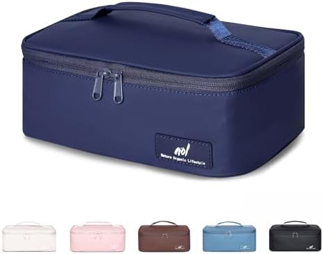NOL Insulated Lunch Bag for Adults – Compact Cooler Lunch Box with Food-Grade Lining, Waterproof Lunch Bag for Work, Travel | Portable Thermal Meal Tote with Handle,Navy blue