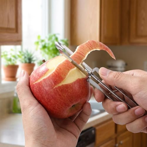 2Pcs Stainless Steel Peeler, Potato Peeler, Vegetable Peelers for Kitchen Fruit Peelers Handle, Ergonomic Blade for Peeling for Home and Restaurant Use