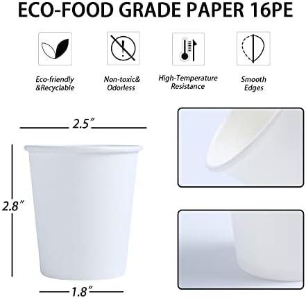 Lamosi 100 Pack 5 oz Paper Cups, Disposable Small Bathroom Cups 5oz