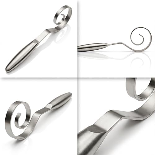 Maxjoy Danish Dough Whisk, Seamless Stainless Steel Sourdough Bread Tool