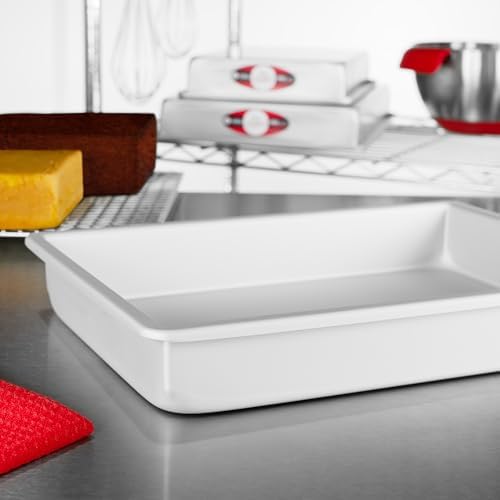 Fat Daddio's POB-9132 Sheet Cake Pan, 9 x 13 x 2 Inch, Silver