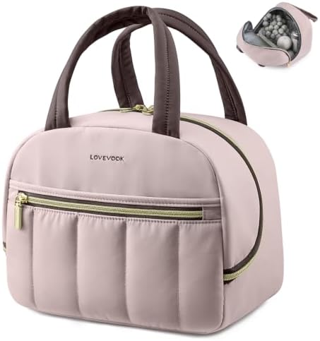 LOVEVOOK Insulated Lunch Bag for Women Men, Cute Fit and Fresh Lunch Box