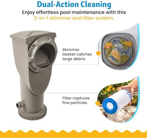 Funsicle SkimmerPlus 1,500 GPH Filter Pump for Above Ground Swimming Pools