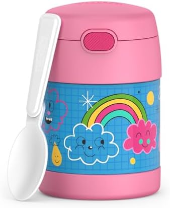 THERMOS FUNTAINER Kids Food Jar with Spoon, 10oz, Sketchbook