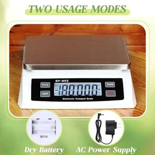 Copkim Large Digital Kitchen Scale 66LB 30kg Commercial Food Scale, Silver