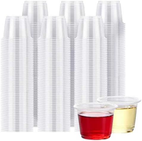 BYSNOW 1000 Pack 1 oz Clear Plastic Cups, Small Disposable Medicine Cups