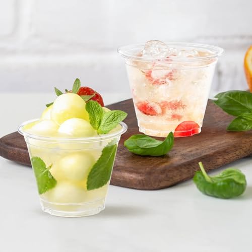 Dealusy 100 Pack 9 oz Clear Plastic Cups