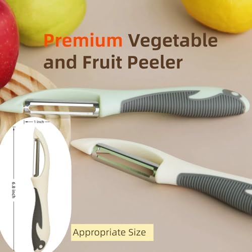 Stainless Steel Vegetable & Fruit Peeler for Kitchen, Green