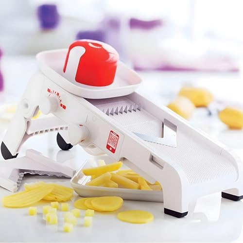 TUPPERWARE Chef Mando-Chef D202 Multi-Slicer Grater Mandolino Küchenenstar White/Red