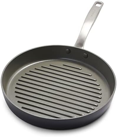 GreenPan Chatham Hard Anodized Healthy Ceramic Nonstick, 11" Grill Pan, PFAS-Free, Dishwasher Safe, Oven Safe, Gray