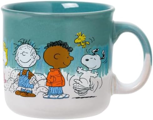 Silver Buffalo Peanuts Snoopy, Reactive Glaze Camper Mug, 20oz