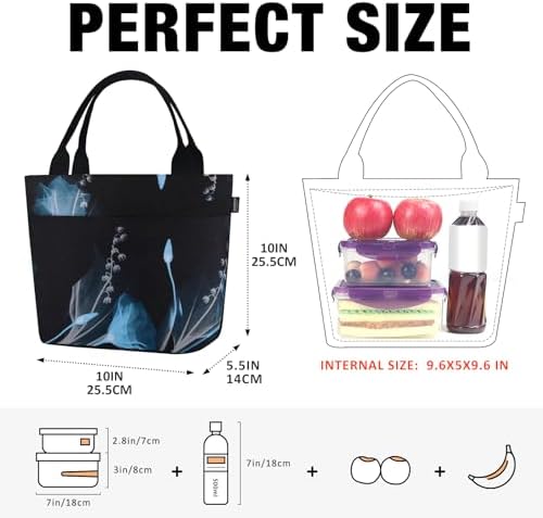 Aosbos Lunch Tote Bag,Insulated Lunch Bag For Women,Work,Office