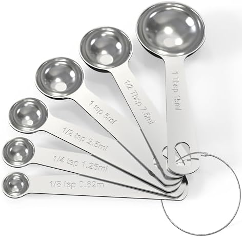 TILUCK Stainless Steel Measuring Cups & Spoons Set,Coffee Scoop Spoon