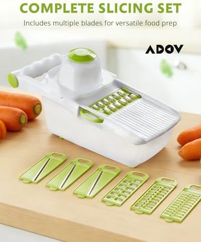 ADOV Mandoline Slicer for Kitchen, Vegetable Chopper with Container