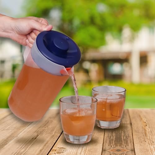 Water Pitcher with Lid 1 Gallon Pitcher BPA Free & Phthalate Free - Navy