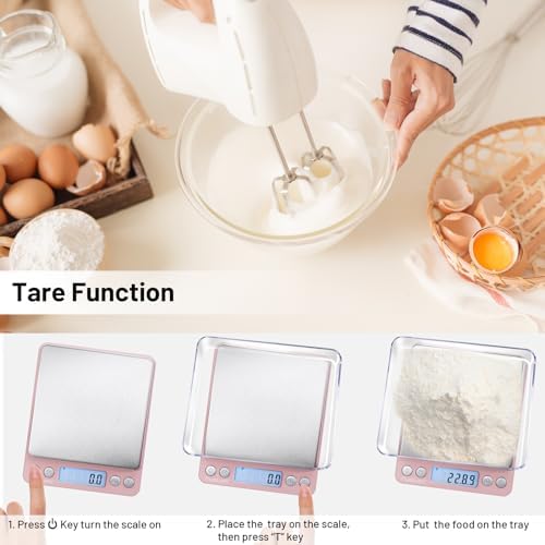 Fuzion Small Gram Scale 3000g, Digital Kitchen Food Scale, Gram and Ounce