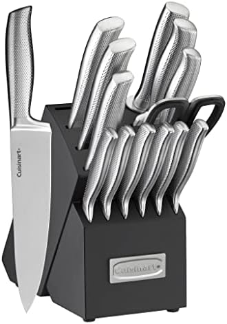 Cuisinart C77SS-15PG 15pc German Stainless Steel Hollow Handle Cutlery Block Set