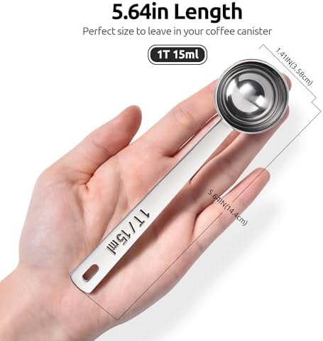 U-Taste Coffee Scoop 1 Tablespoon, 4.3in Long Handle Tbsp Measuring Spoon