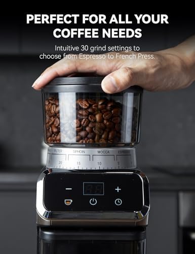 Emojoy Coffee Bean Grinder with 30 Grinding Settings