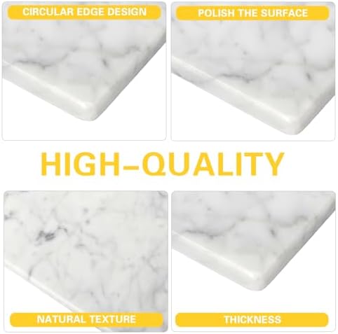 Marble Cutting Board for Kitchen 12×8 Inch Italian Carrara White