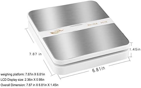 Weighmax 130Lb x0.1OZ Extended Display Digital Shipping Postal Scale, White