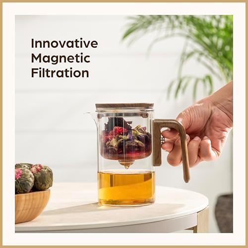 Magic Teapot with Infuser - Loose Leaf Tea Steeper - 34 oz