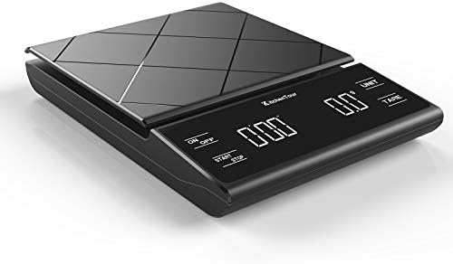 KitchenTour Coffee Scale with Timer for Brew Artisanal Java - Pour Over Scale for Slow Drip and French Press Coffee - Multifunction Kitchen Food Scale with Grams and oz