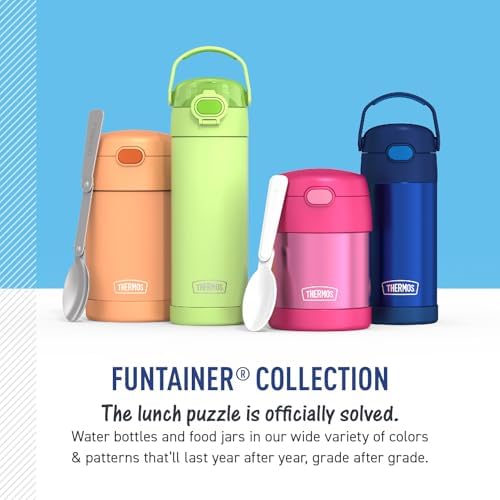 THERMOS FUNTAINER Food Jar with Spoon, 16oz, Denim Blue