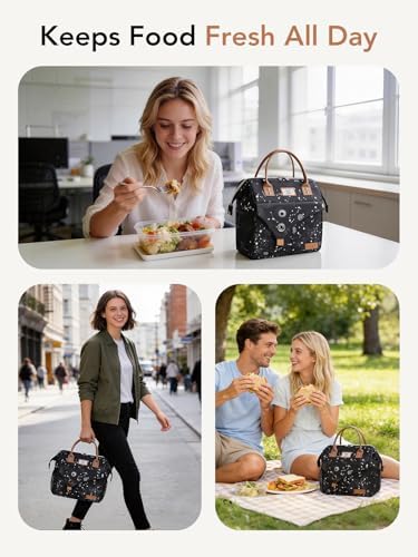 Lekesky Insulated Lunch Bag Portable Lunch Bag for Women-11L, Constellation