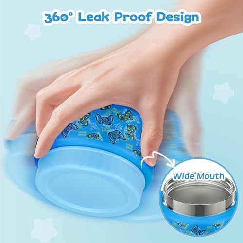 Bento Lunch Box Kids and 9oz Soup Thermos – 5.5-Cup Leakproof Kids Bento Box with Ice Pack & 9oz Insulated Food Jar – Hot & Cold Food Lunch Container for Boy Girl School, Blue Set