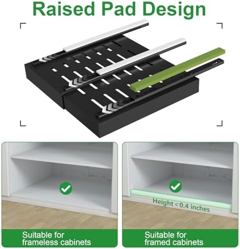 PAKETA 4 Pack Expandable Pull Out Cabinet Organizer,21" Deep