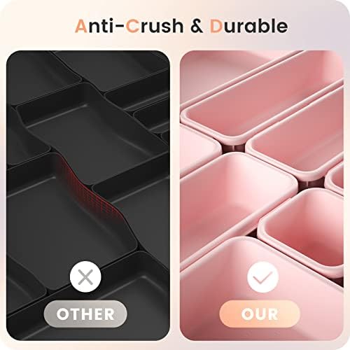A-LuGei 【Military Grade】 Drawer Organizer for Vanity Bathroom Makeup Desk