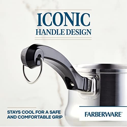 Farberware Classic Series Stainless Steel Butter Warmer, Melting Pot, Milk Warmer Pot 0.6 Quarts (Pack of 4)