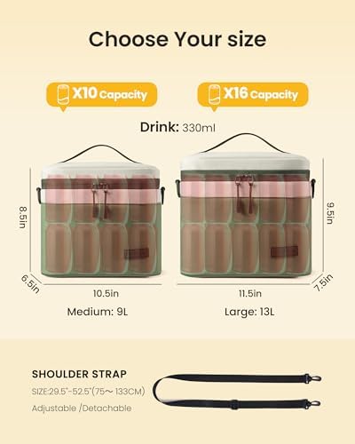 LOVEVOOK Insulated Lunch Box for Women Men, Reusable Lunch Bag for Work Picnic Beach College School, Leakproof Cooler Bag with Shoulder Strap & Ice Pack, Lunch Box/Bag for Mom Teacher Kids Girl Boy