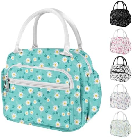 Lunch Bag Women Stylish Quilted Lunch Boxes for Adult Fit and Fresh Cooler Insulated Lunchbox for Work Cute Small 11 Liters Compact Lunchbag Waterproof
