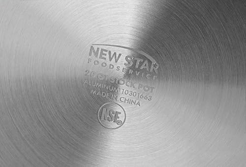 New Star Foodservice 20 Qt Aluminum Stock Pot, No Cover