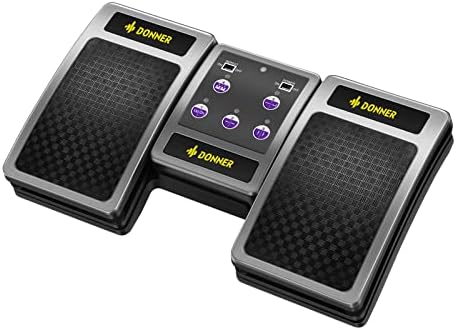Donner Bluetooth Page Turner Pedal for Tablets and Phones Rechargeable Wireless Foot Pedal, Silver