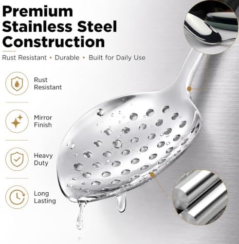 Buffet Serving Utensils Set, 9-Piece with Serving Spoons & Tongs