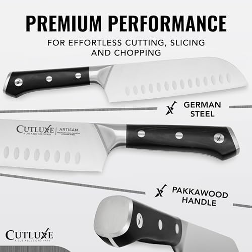 Cutluxe Chef Knife Set, 7-Piece Kitchen Knives – Razor Sharp German Steel