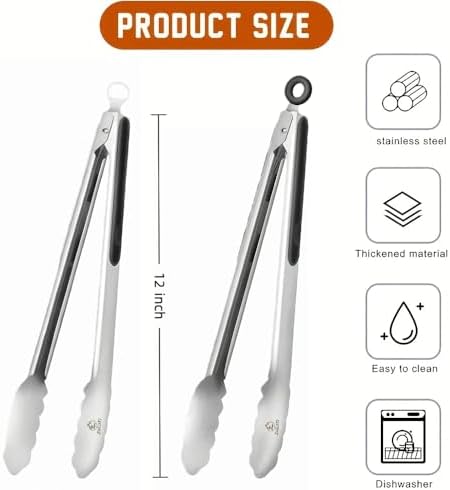 Tongs for Cooking 2 PCS of 12"