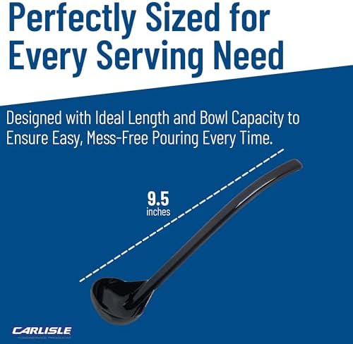CFS 029503 Carly Plastic Dressing/Serving Ladle, 0.45 oz., Black