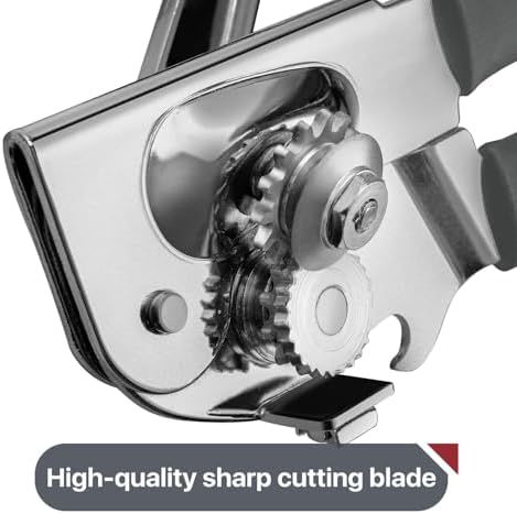 UHIYEE Commercial Can Opener Heavy Duty, Hand Crank for Large Cans, Gray