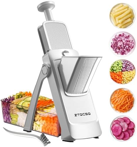 Safe Mandoline Slicer for Kitchen, Vegetable & Food Cutter, Easy to Clean