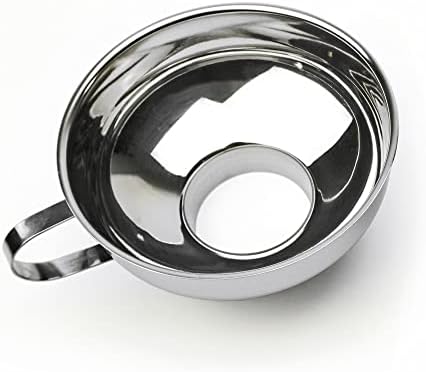 RSVP International Endurance Canning Collection Non-Reactive 18/8 Stainless Steel, Dishwasher Safe, Funnel, 2-1/4"