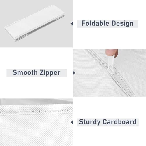 DIMJ Drawer Organizer Clothes - 20 Pack Closet Drawer Organizer Bins for Baby Clothes Storage, Fabric Dresser Organizer for Nursery Bedroom, Foldable Small Drawer Dividers for Underwear Socks