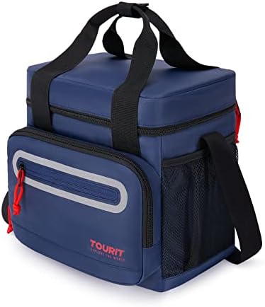 TOURIT Large Lunch Bag 14L Insulated Lunch Box Lunch Cooler for Men Women Work, Black